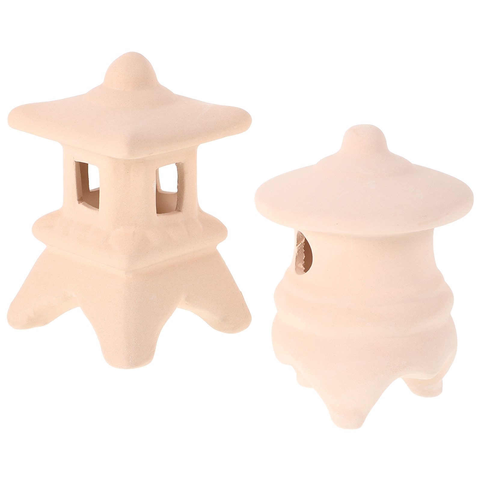 Hide Cave Ceramic - 2 Piezas de Decoración de Cerámica