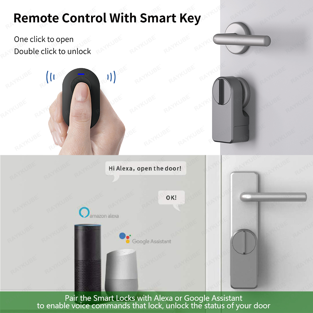 RAYKUBE A1 Pro Tuya BEL Juego  - Glass Door Hinge reseña y precio